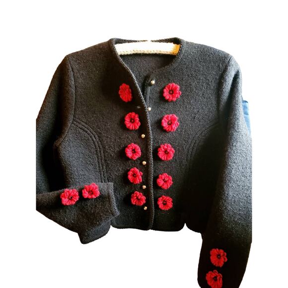 Embellished Vintage‎ Carroll Reed Ski Shops wool jacket Size 10 - Picture 3 of 7